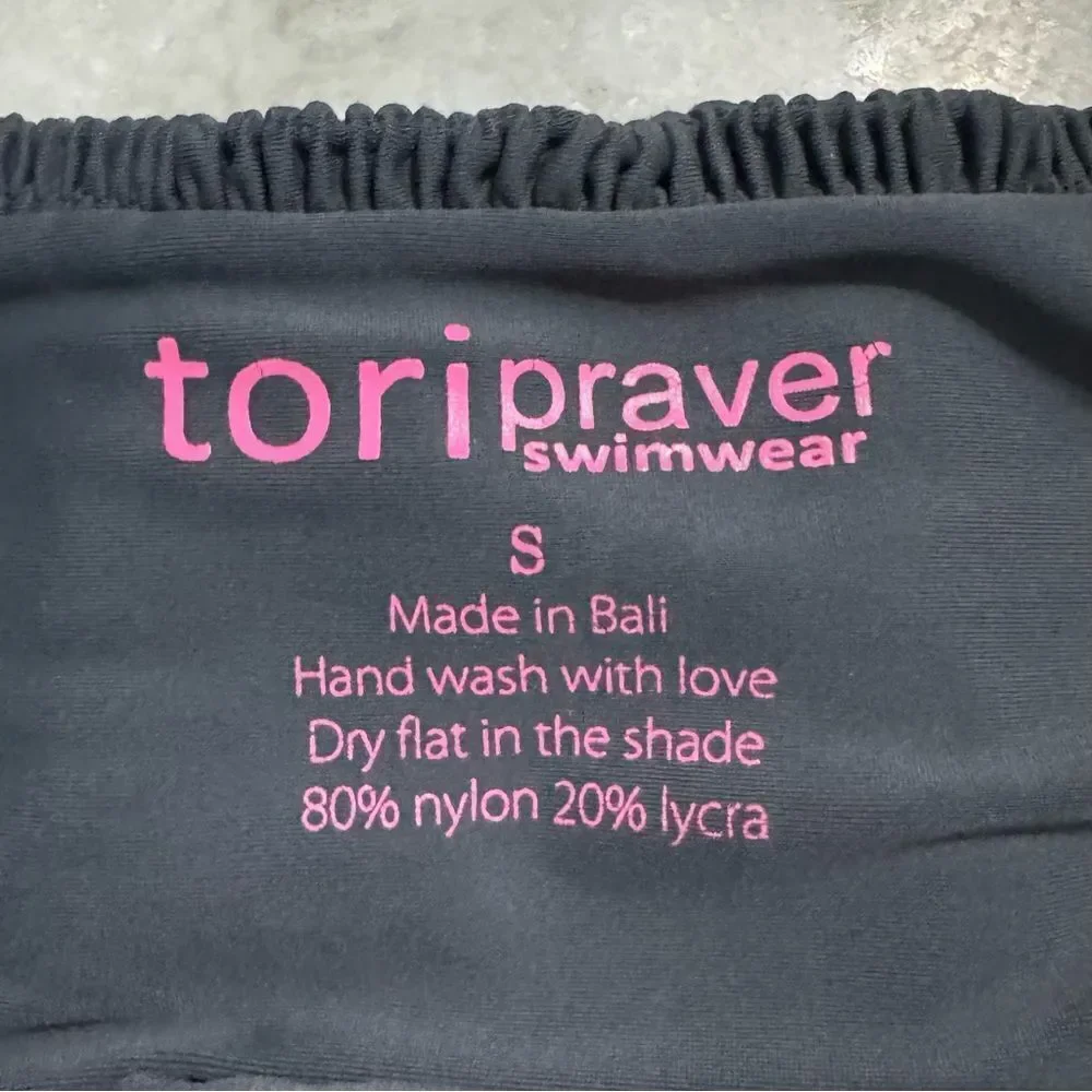 Tori Praver Saffron Bikini Bottom Black. Size Small